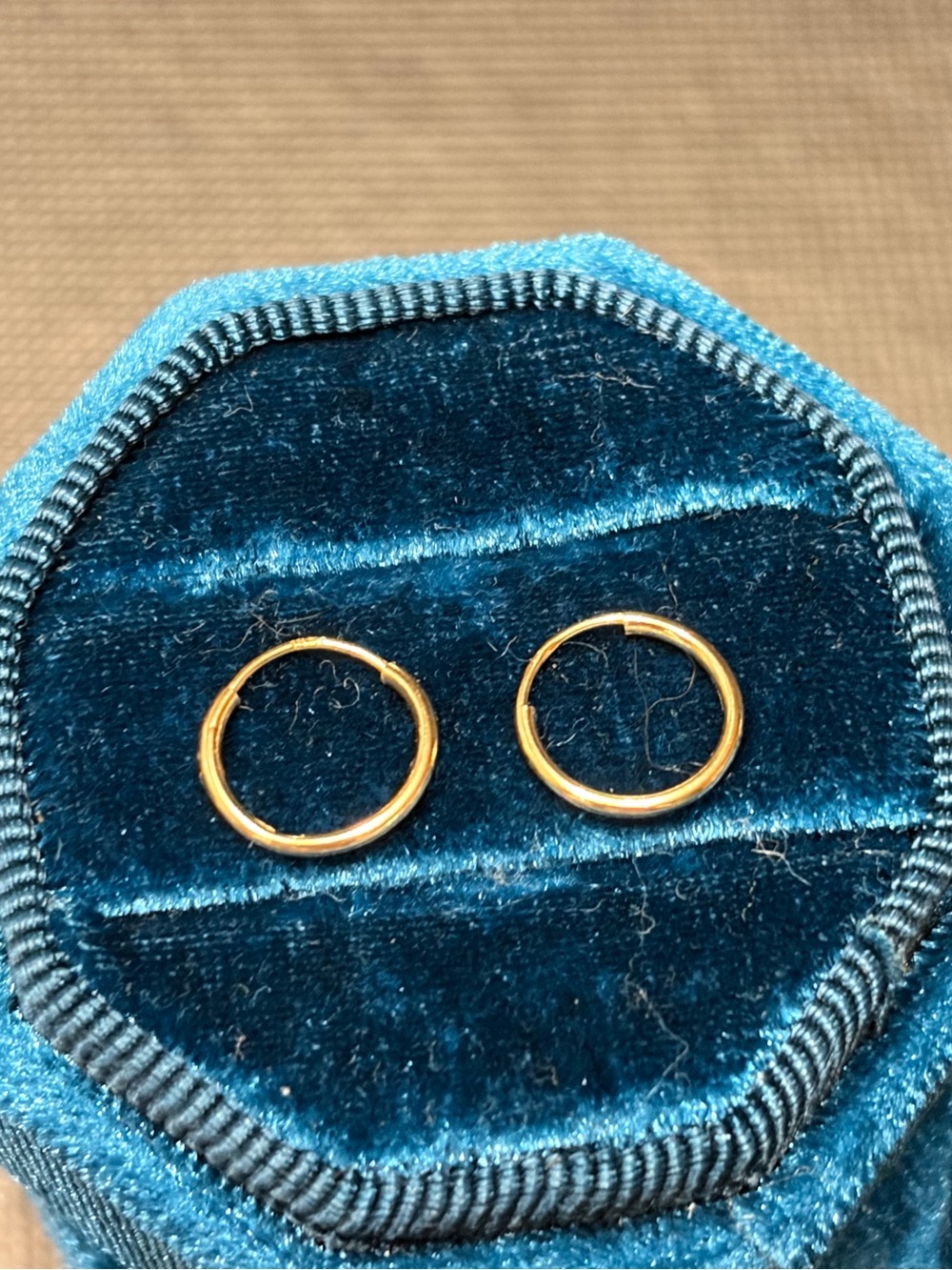14K Yellow Gold 3/8” Huggie Earrings- .20g - Picture 5 of 7